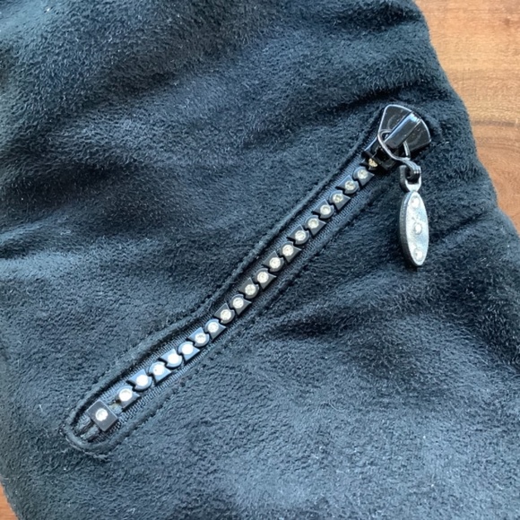 Black suede fabric boots size 39 - Picture 2 of 10